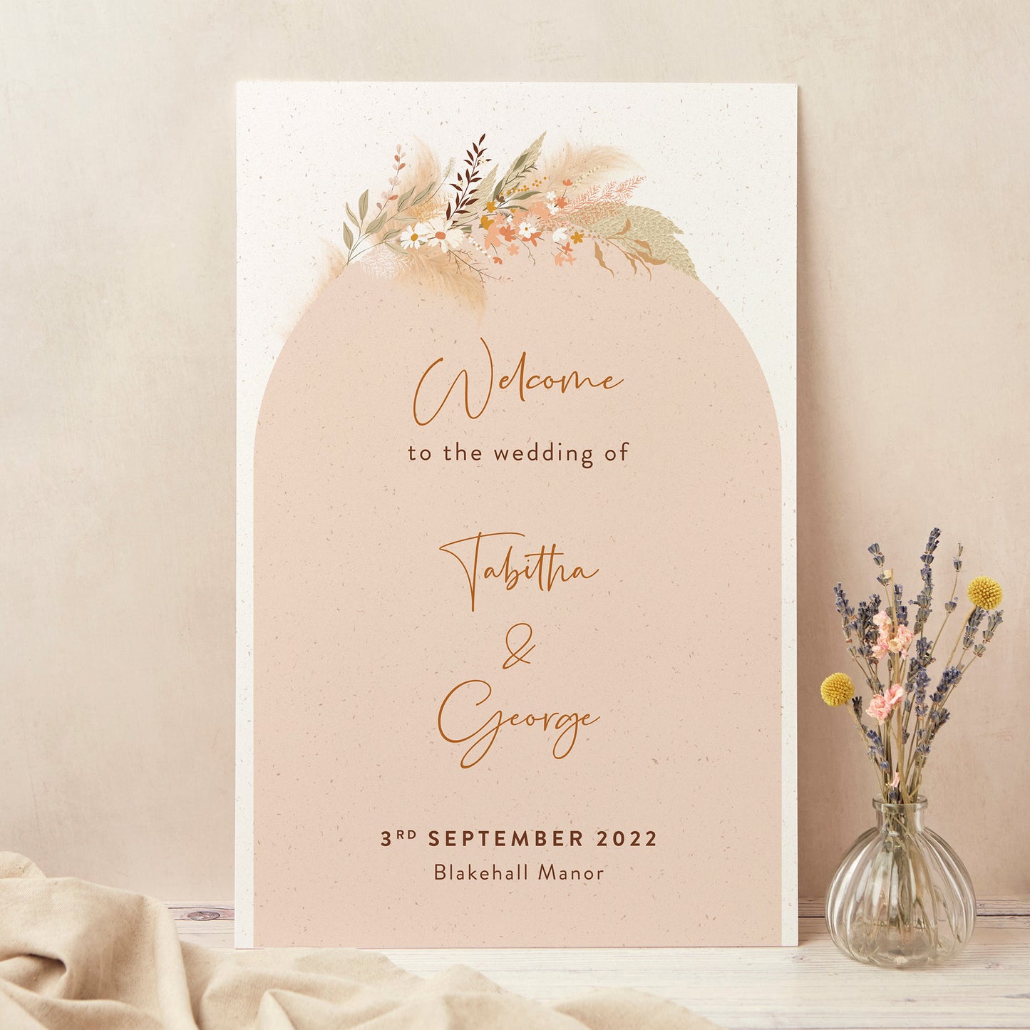 Modern Boho Wedding Welcome Sign