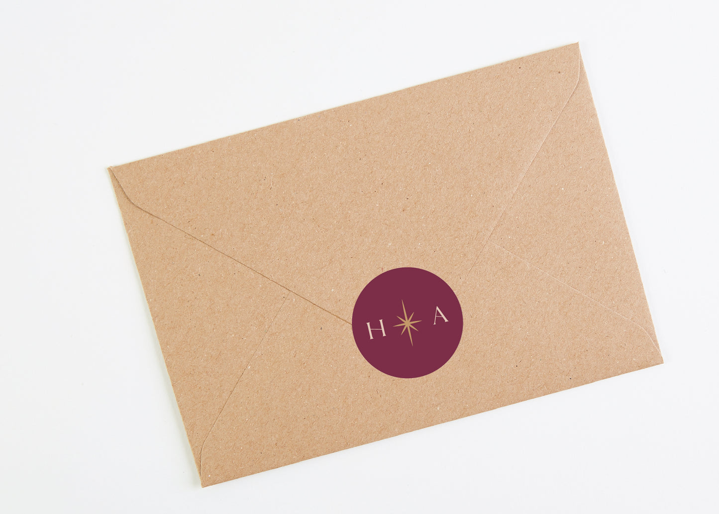 Winter Christmas Envelope Wedding Sticker