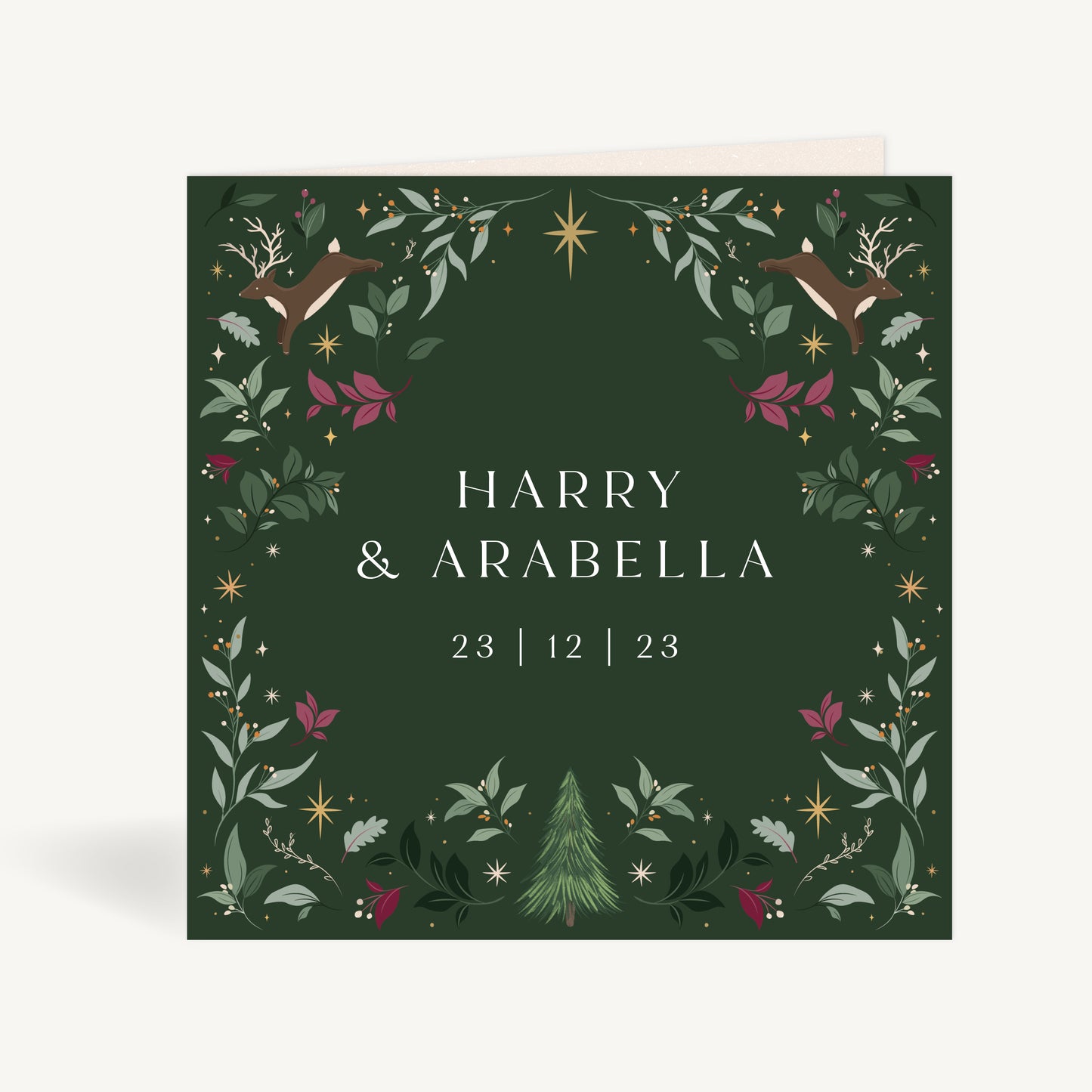 Winter Christmas Folded Wedding Invitation