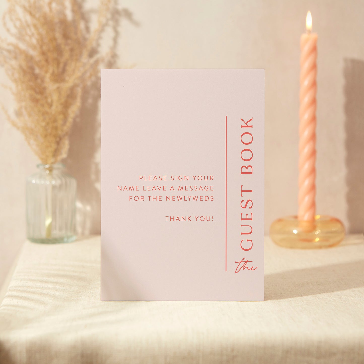 Guest Book Sign Wedding Sign A5 Sturdy Foamex Sign Modern Layout