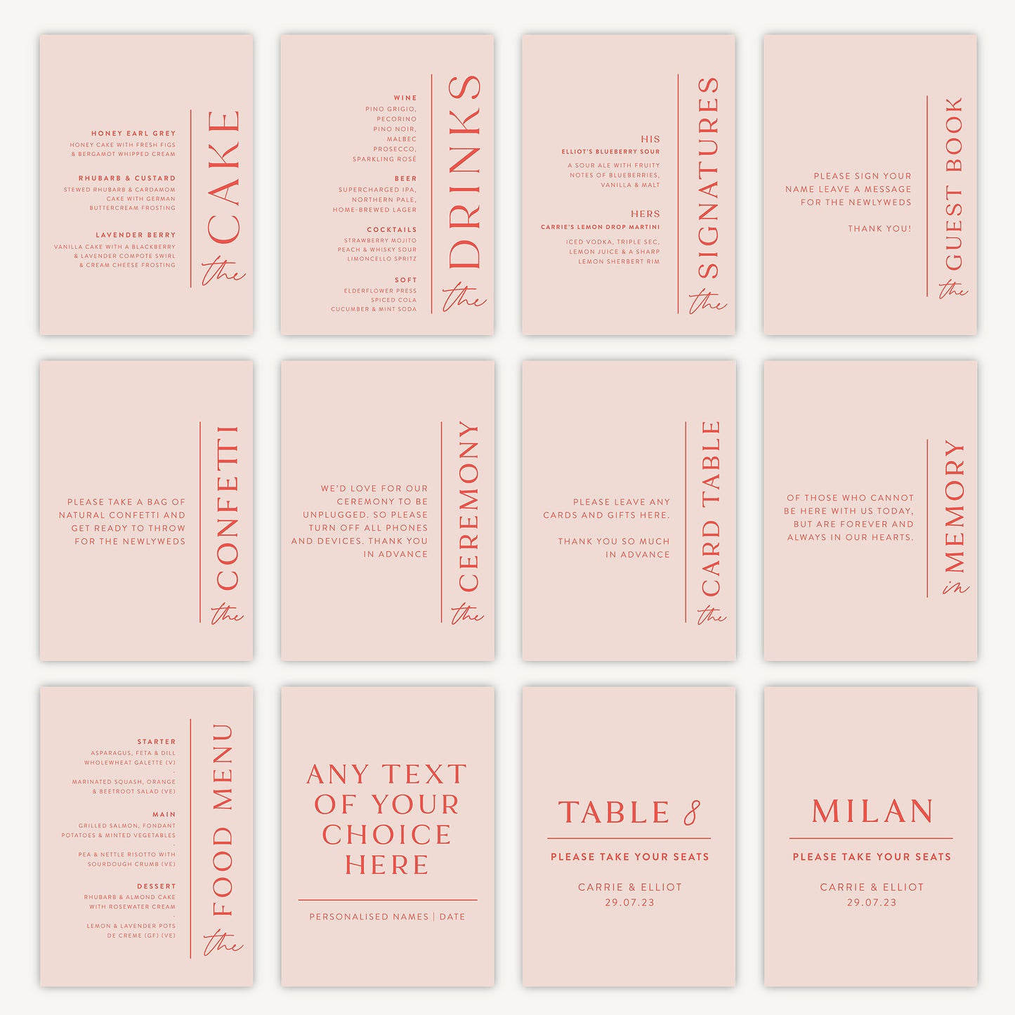 Wedding Cake Sign Wedding Sign A4 Sturdy Foamex Sign Modern Layout