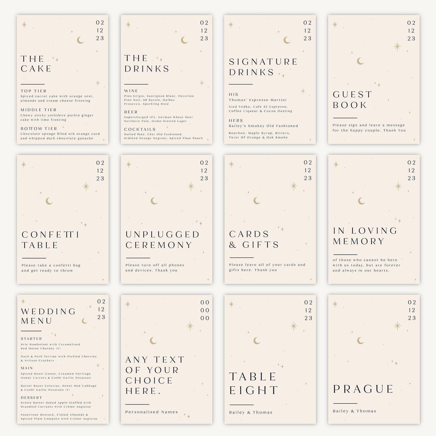 Guest Book Sign Wedding Sign A5 Sturdy Foamex Sign Celestial Night Sky