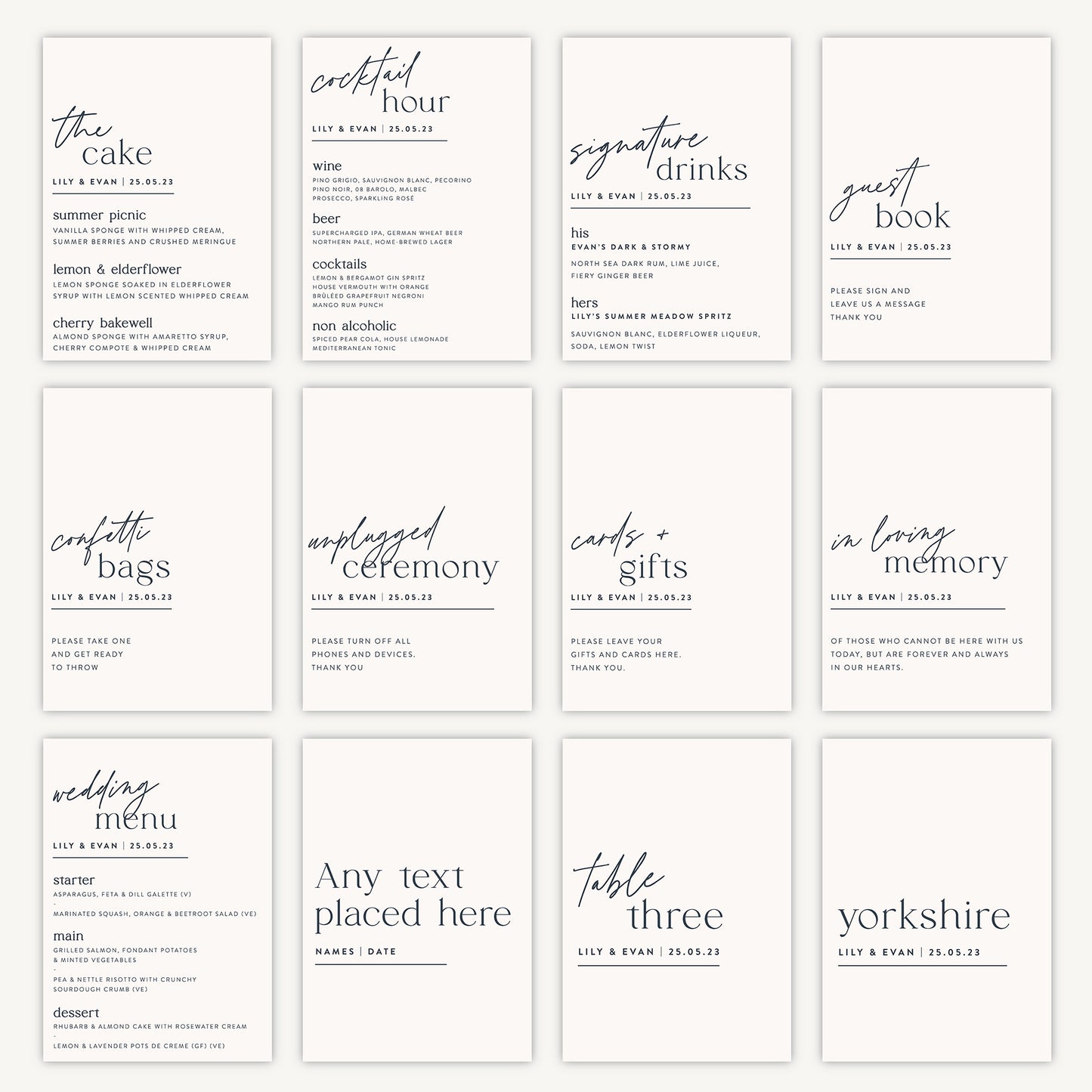 Wedding Cake Sign Wedding Sign A4 Sturdy Foamex Sign Modern Typography Script
