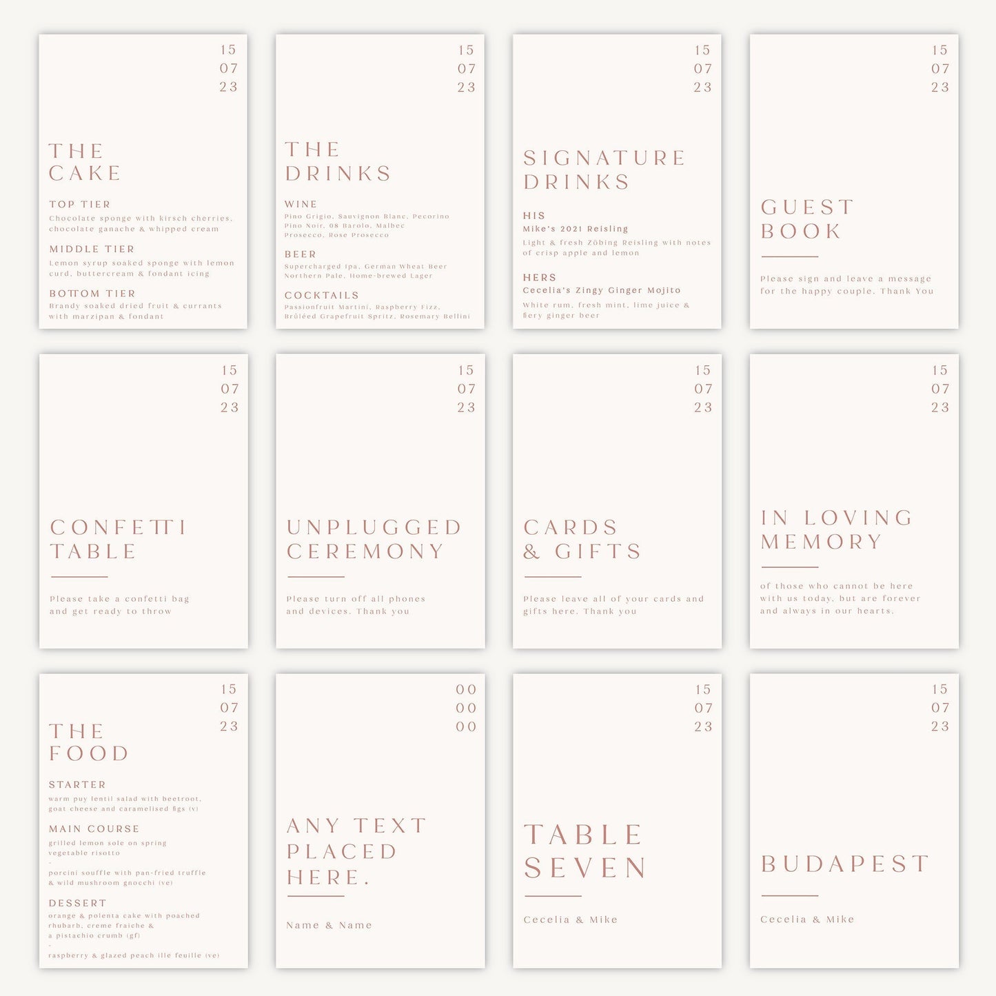 Unplugged Ceremony Sign Wedding Sign A4 Sturdy Foamex Sign Minimal Capitalised