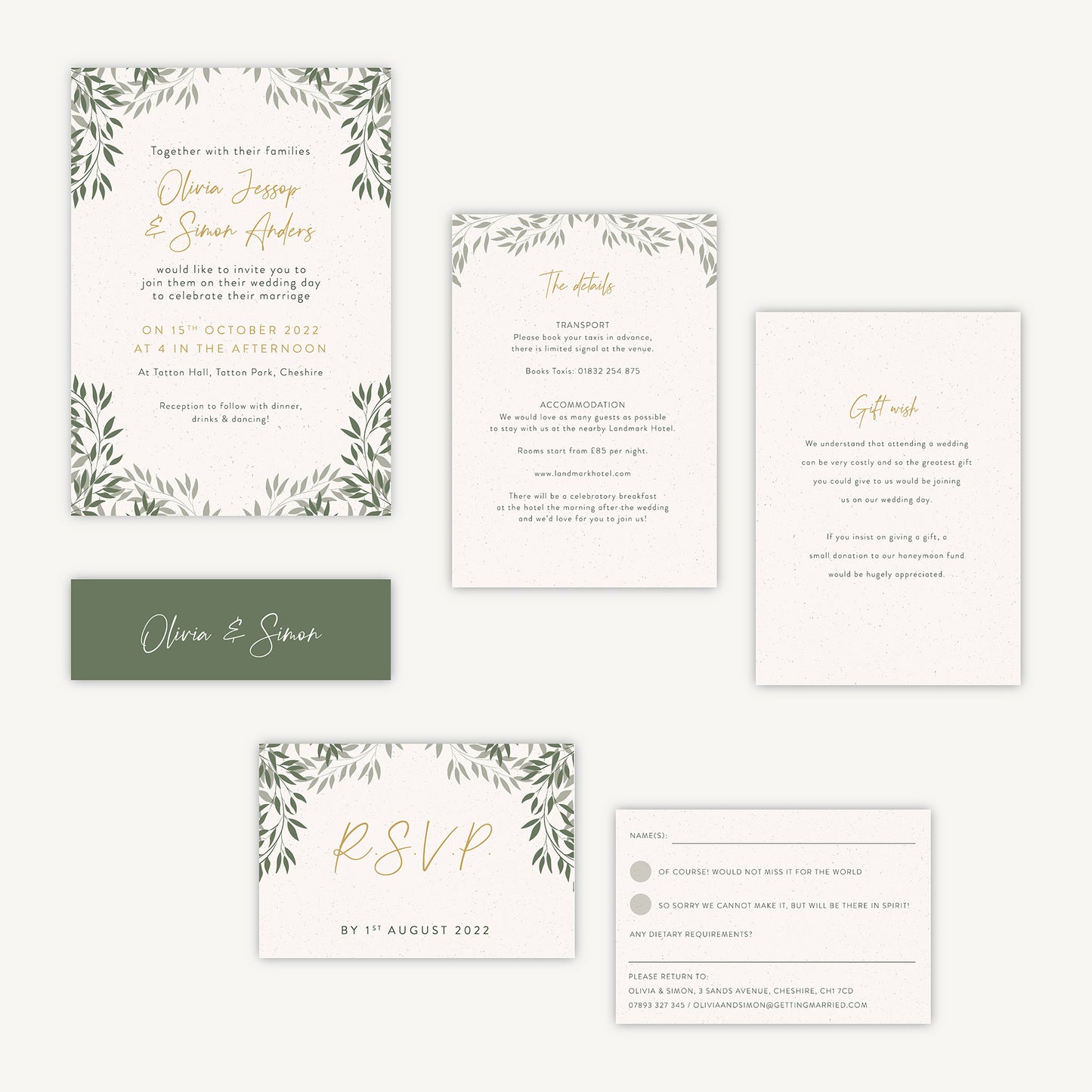Botanical Rustic Wedding Invitation