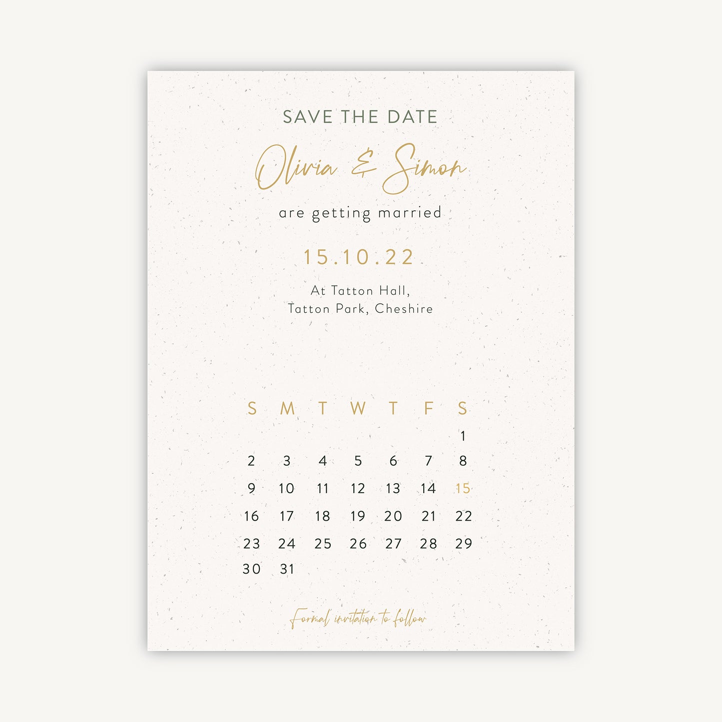 Botanical Rustic Folded Wedding Save the Date