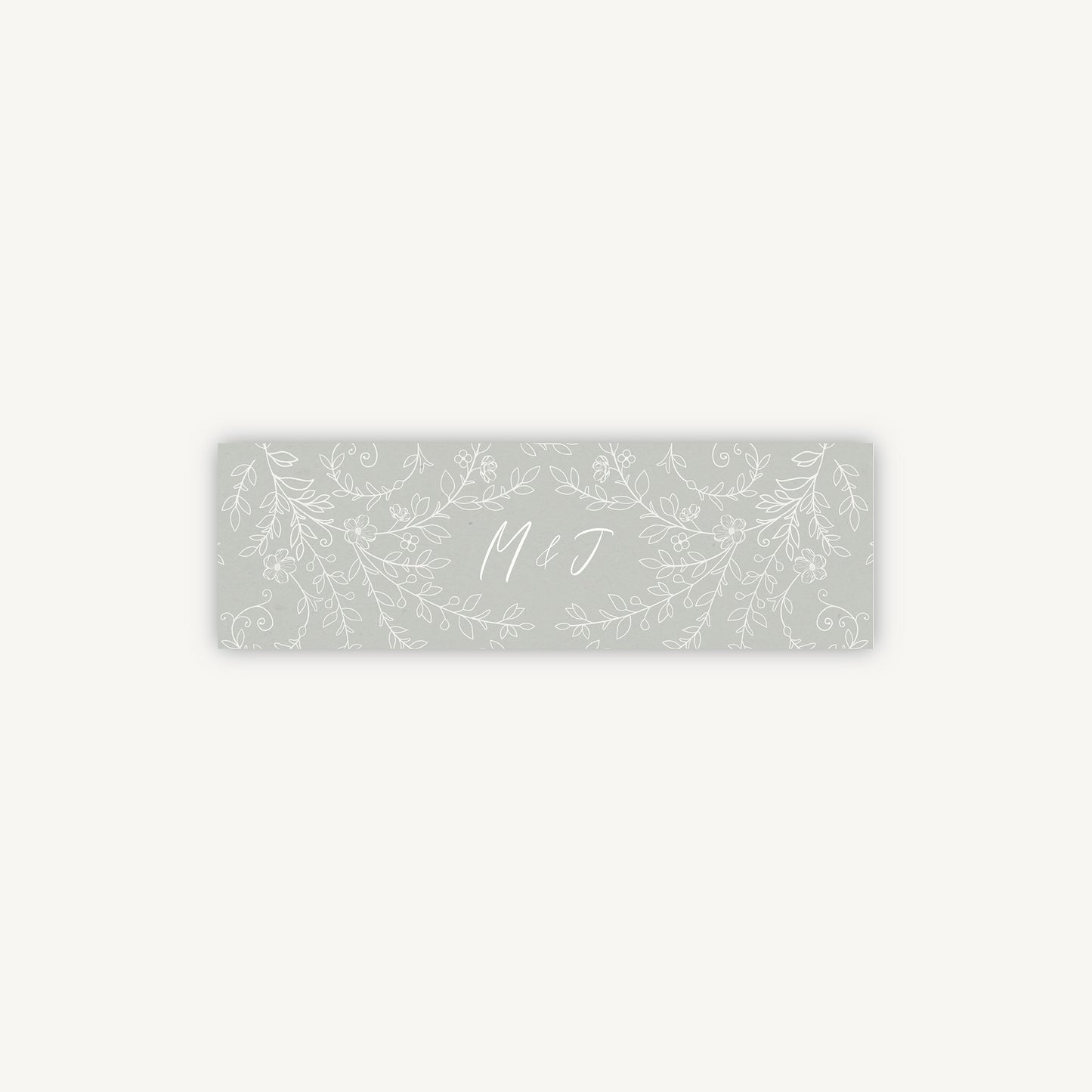 Elegant Floral Wedding Invitation Band Wrap