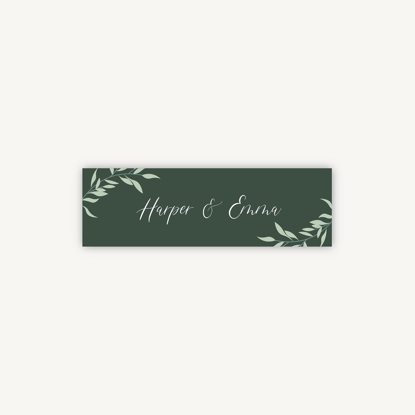 Foliage Hoop Wedding Invitation  Band Wrap