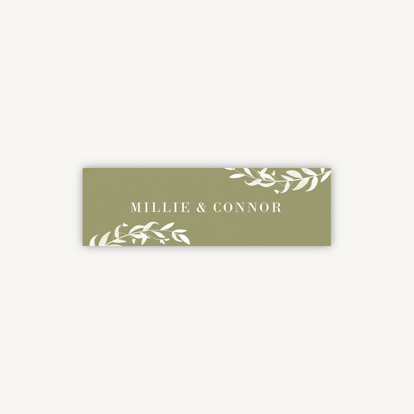 Greenery Botanical Wedding Invitation Band Wrap
