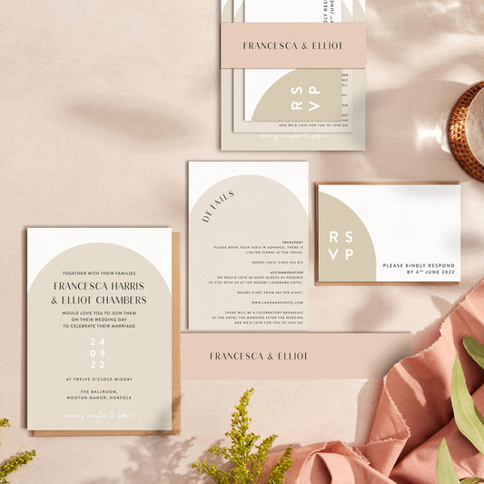 Minimalist Arch Wedding Invitation