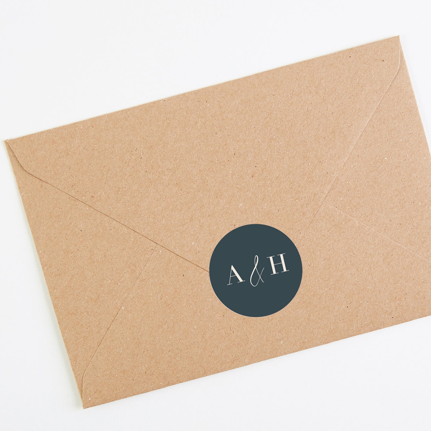 Foliage Monogram Envelope Wedding Sticker