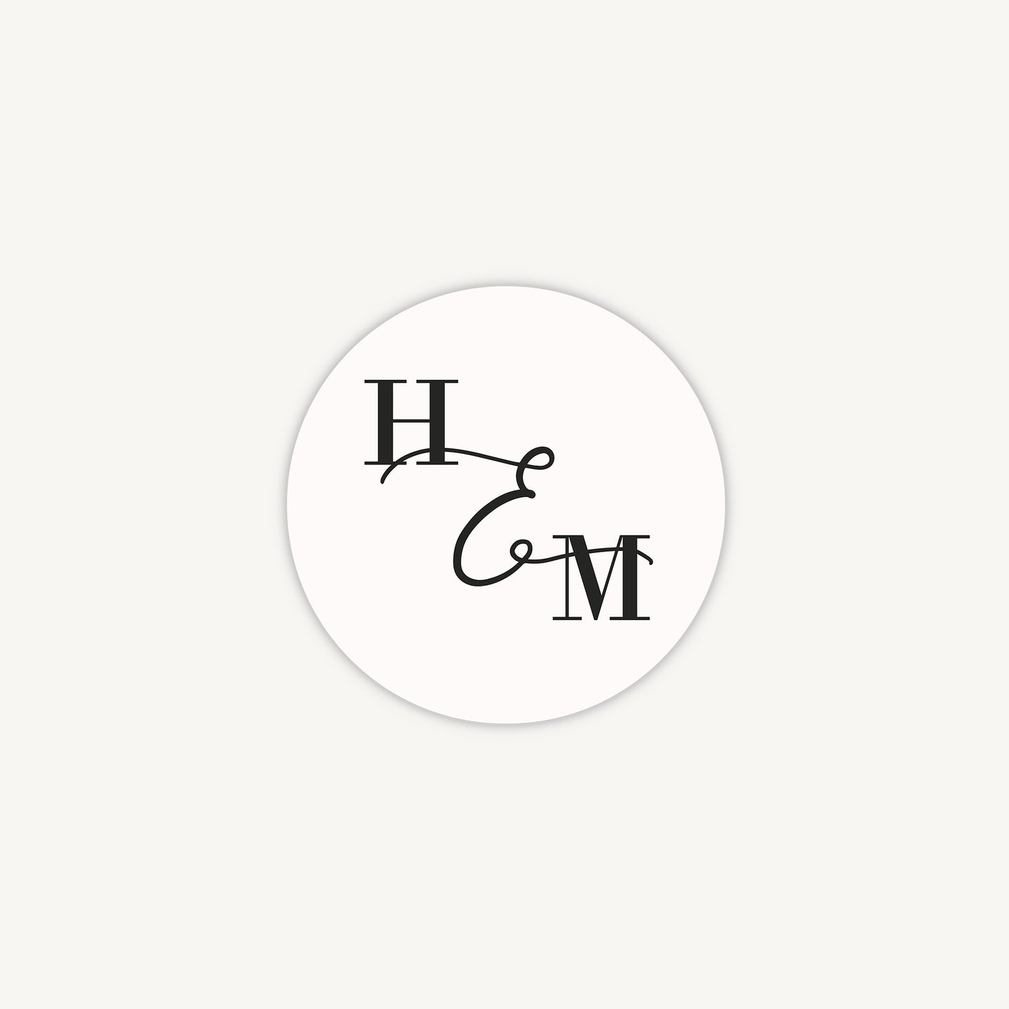 Simple Script Envelope Wedding Sticker