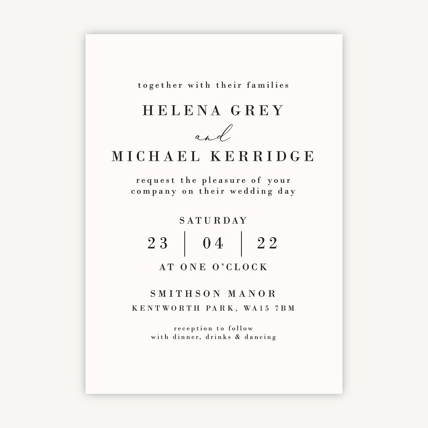 Simple Script Wedding Invitation