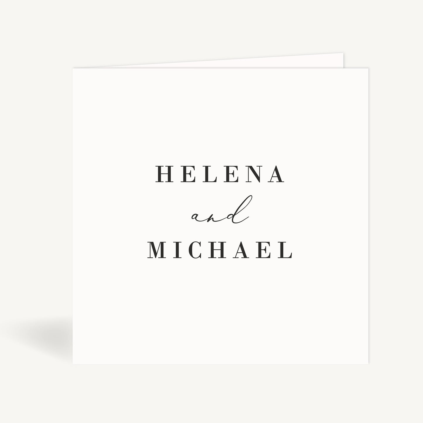 Simple Script Folded Wedding Invitation