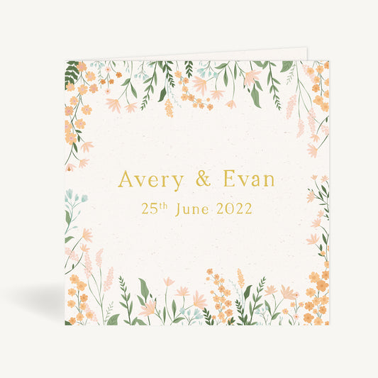 Summer Meadow Folded Wedding Invitation