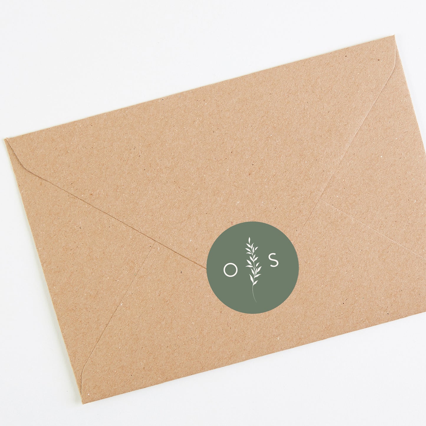 Botanical Rustic Envelope Wedding Sticker