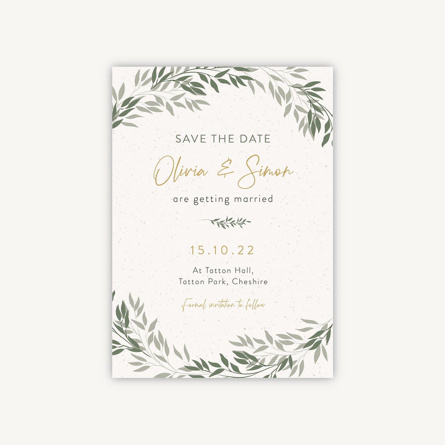 Botanical Rustic Wedding Save the Date