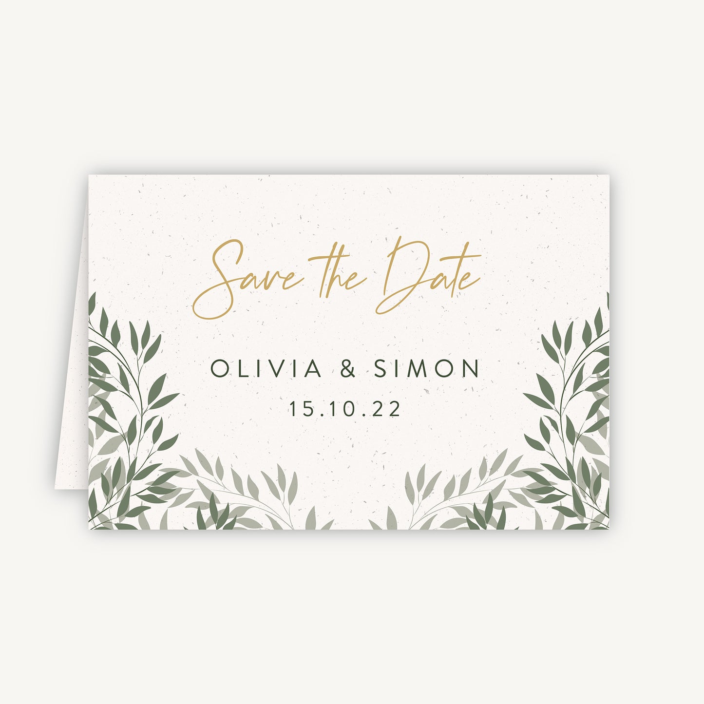 Botanical Rustic Folded Wedding Save the Date
