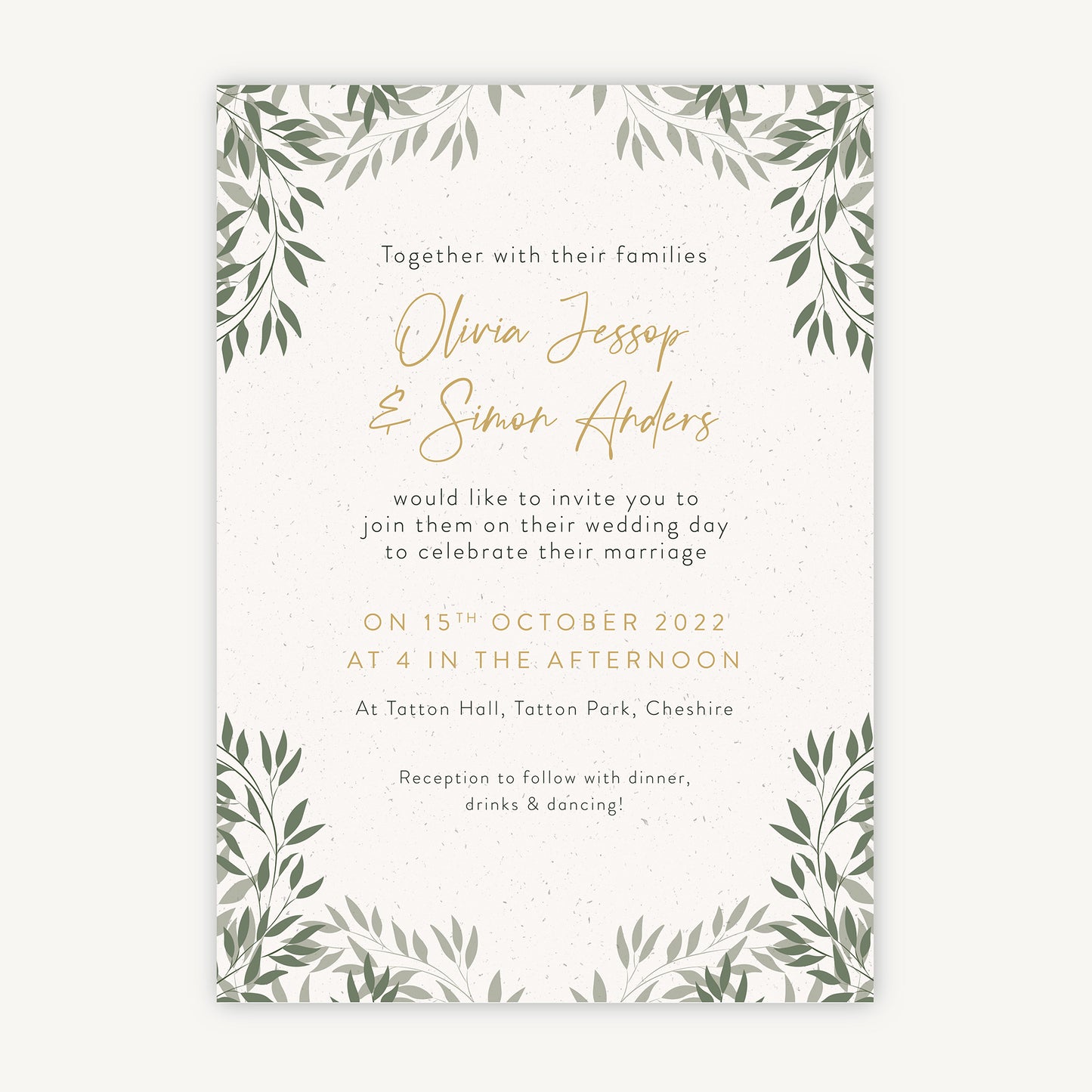 Botanical Rustic Wedding Invitation