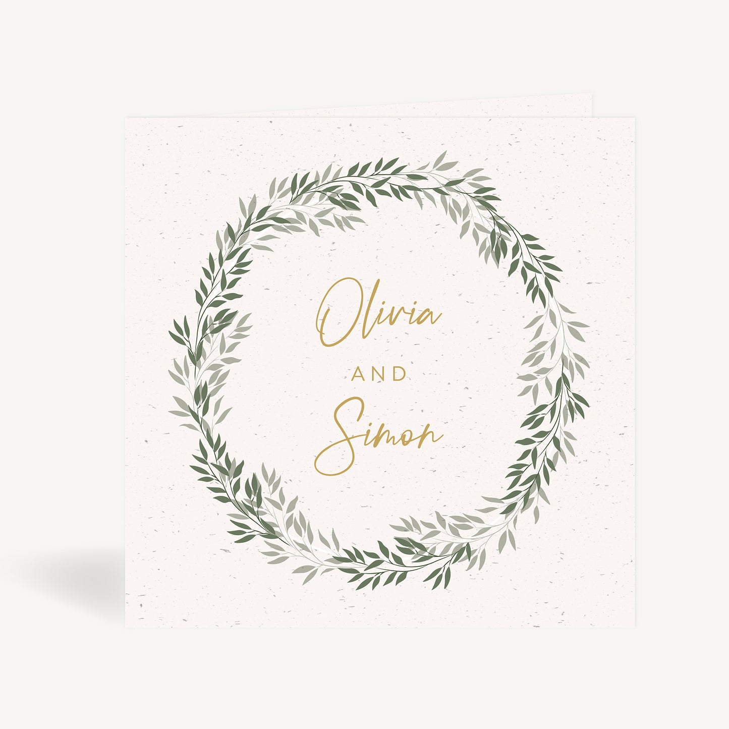 Botanical Rustic Folded Wedding Invitation