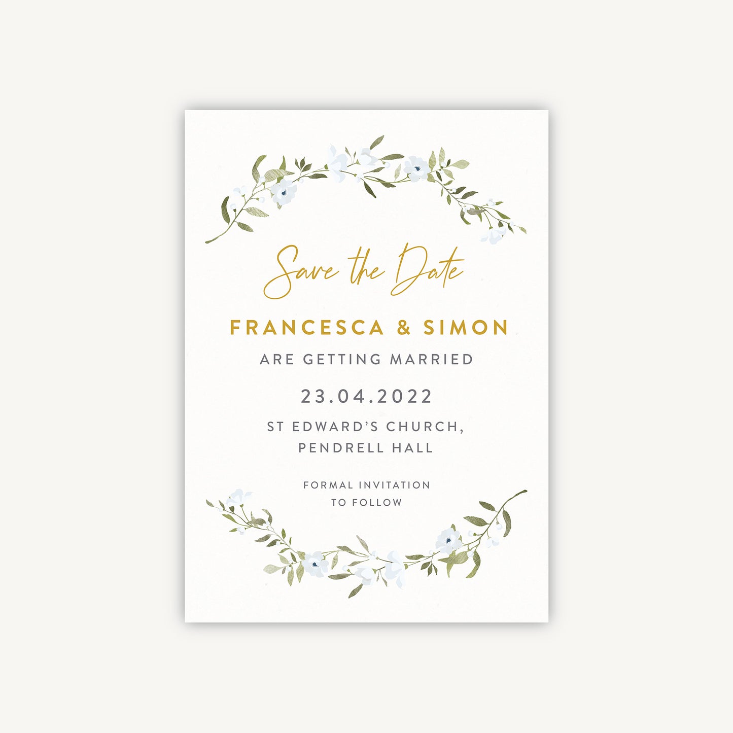 Spring Flowers Wedding Save the Date