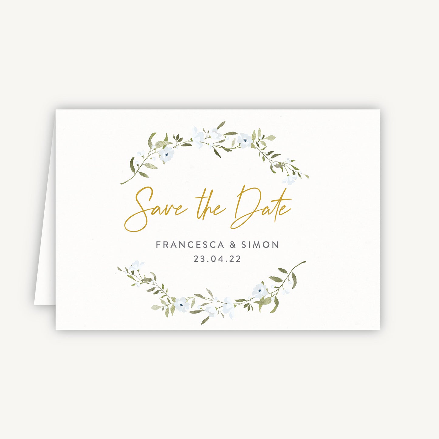 Spring Flowers Folded Wedding Save the Date