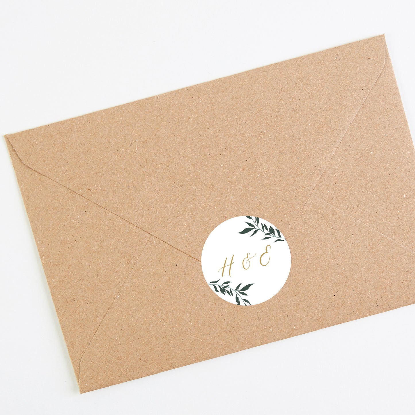 Foliage Hoop Envelope Wedding Sticker