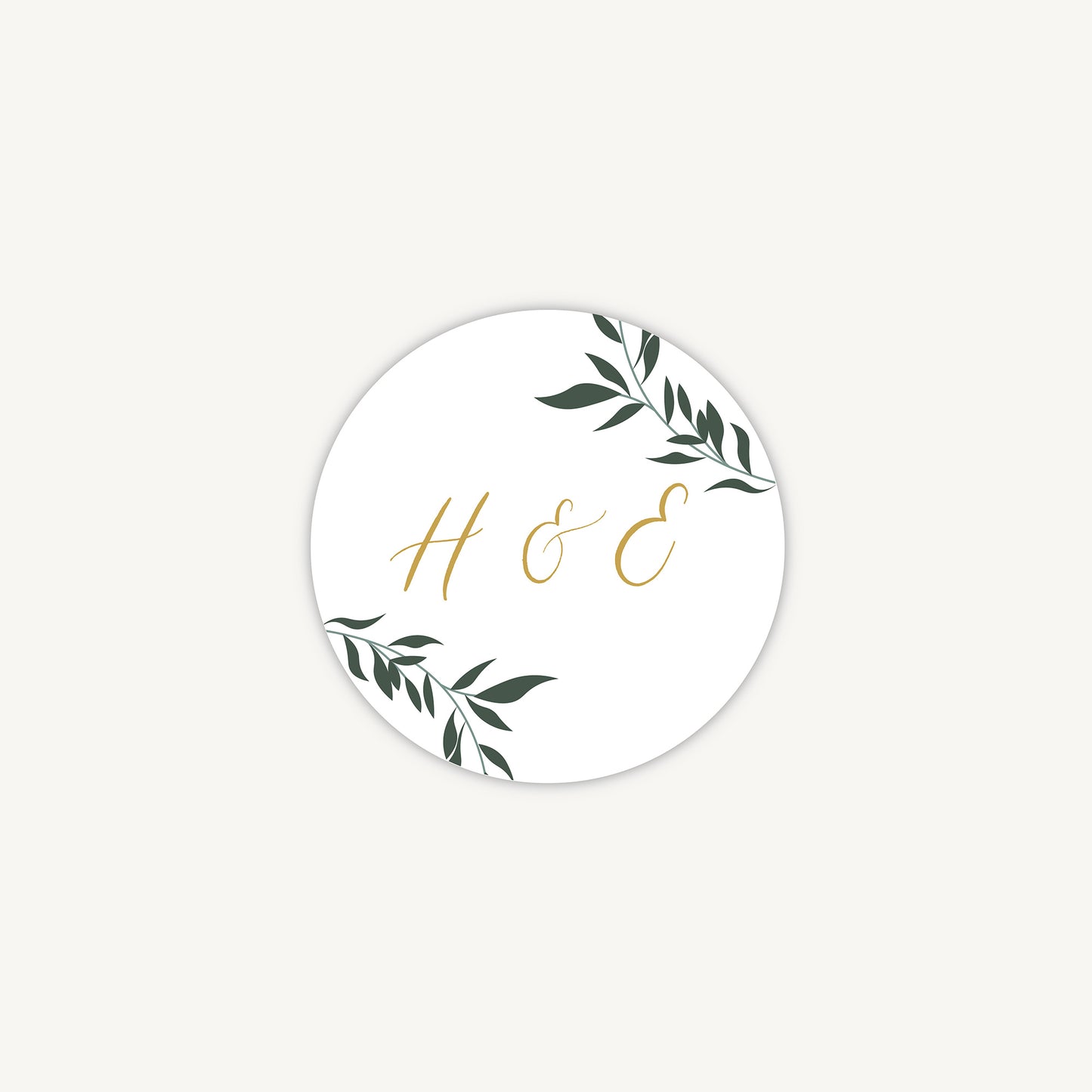 Foliage Hoop Envelope Wedding Sticker