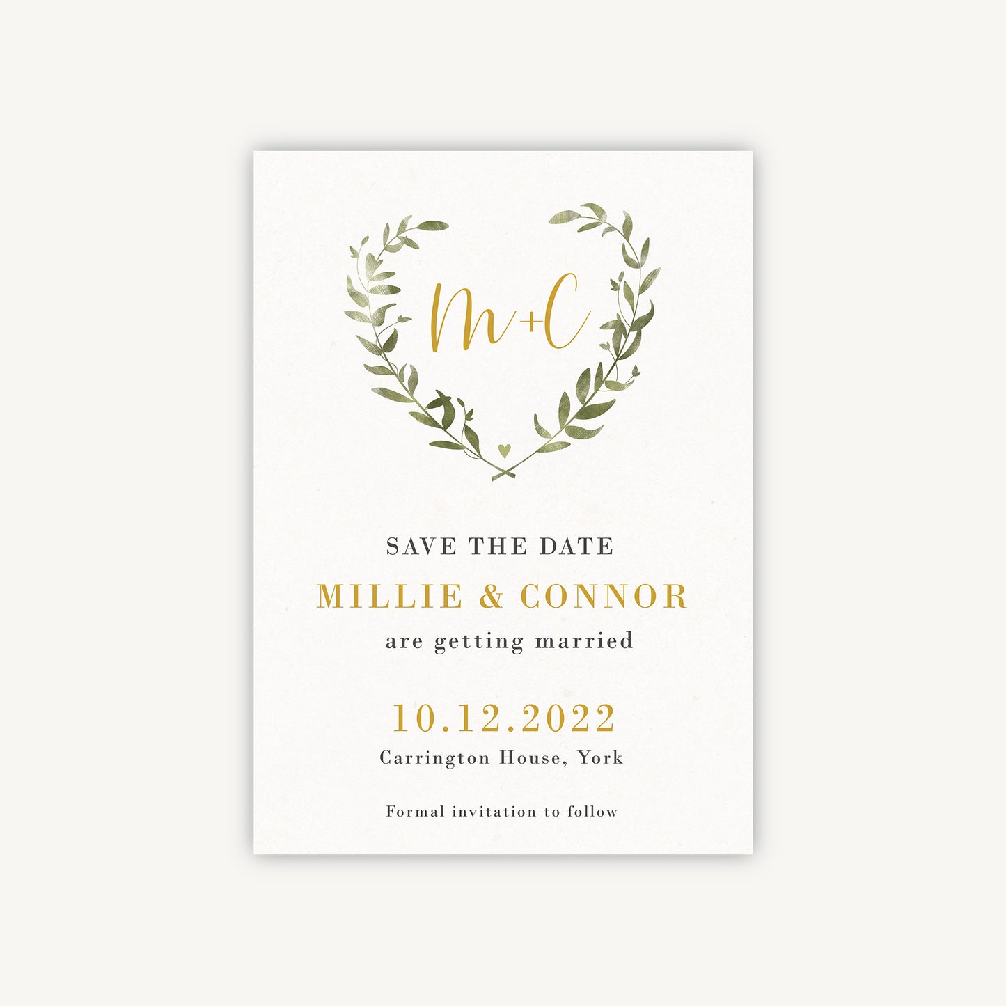 Greenery Botanical Wedding Save the Date