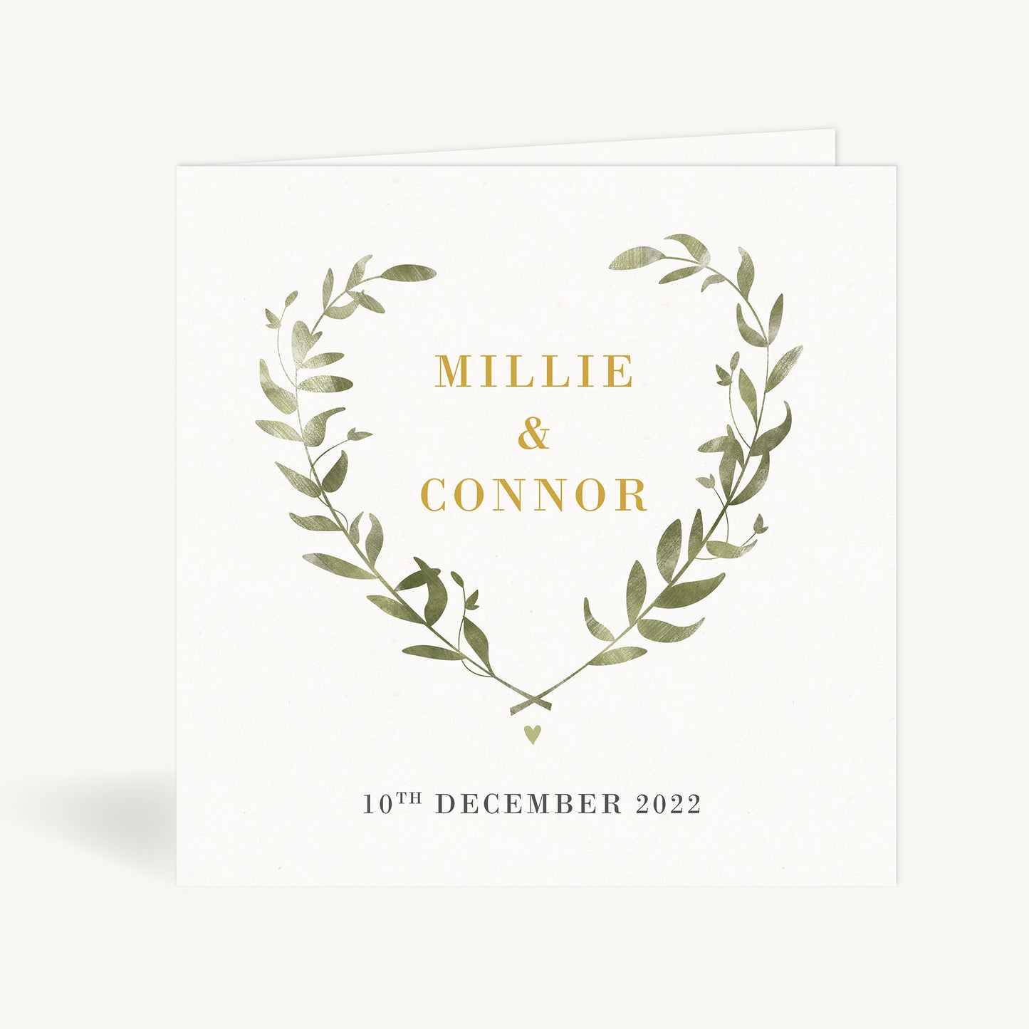 Greenery Botanical Folded Wedding Invitation