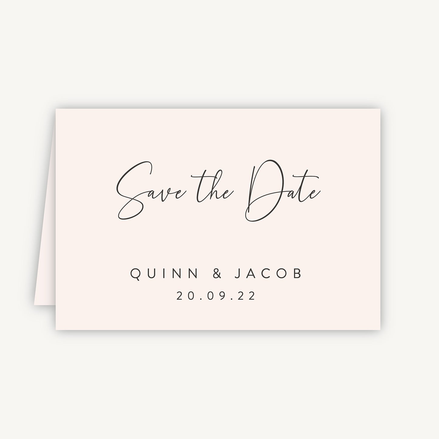 Romantic Script Folded Wedding Save the Date