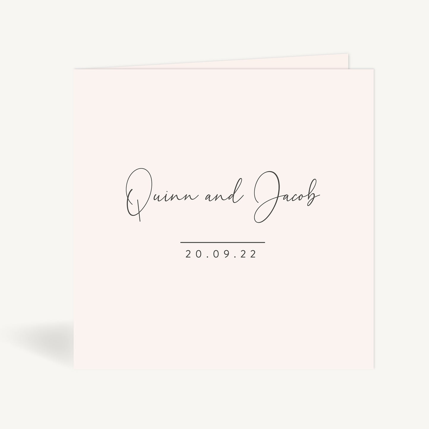 Romantic Script Folded Wedding Invitation