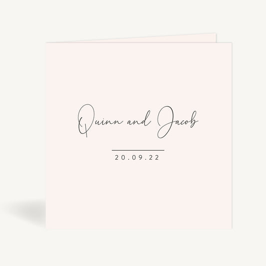 Romantic Script Folded Wedding Invitation