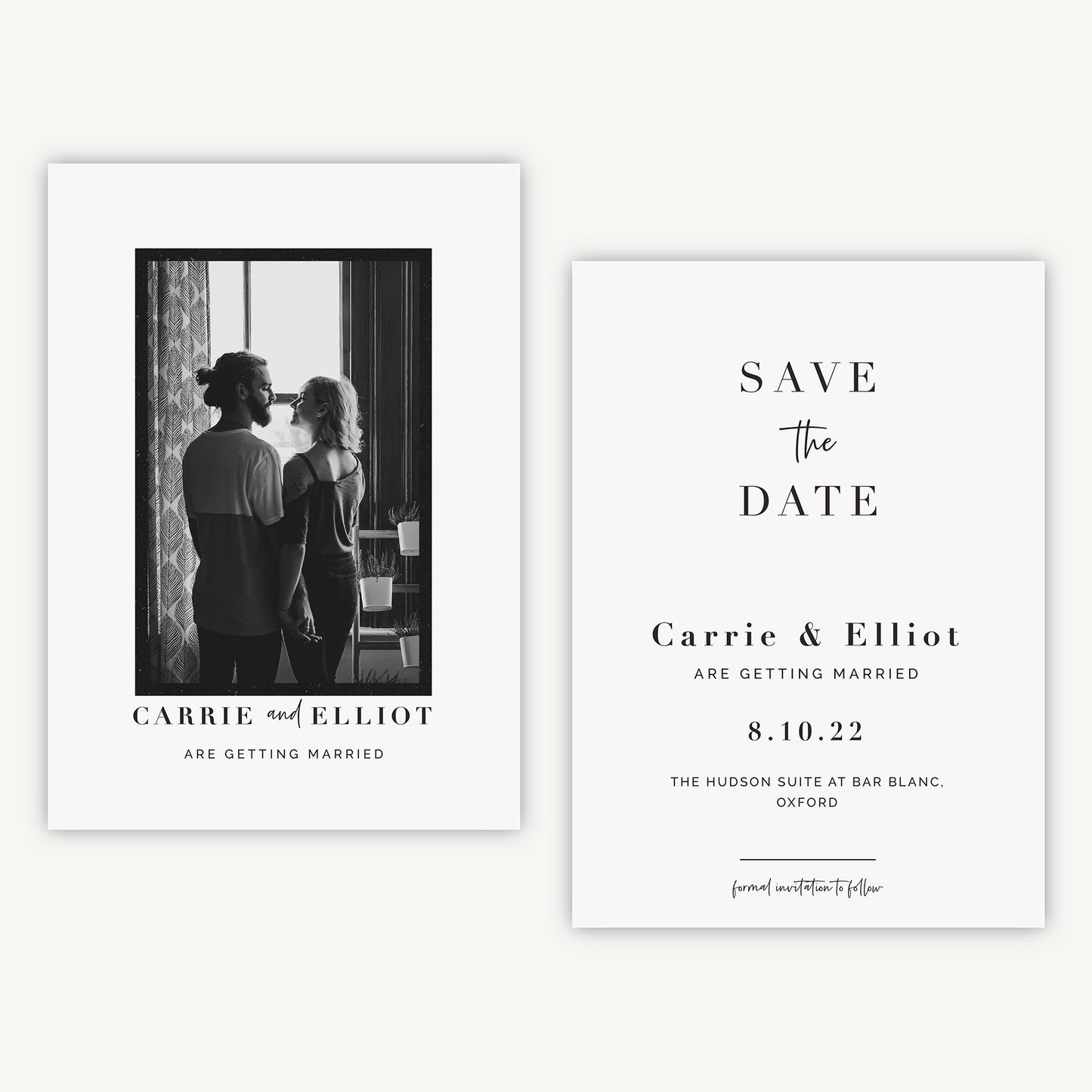 Modern Script Photo Wedding Save the Date