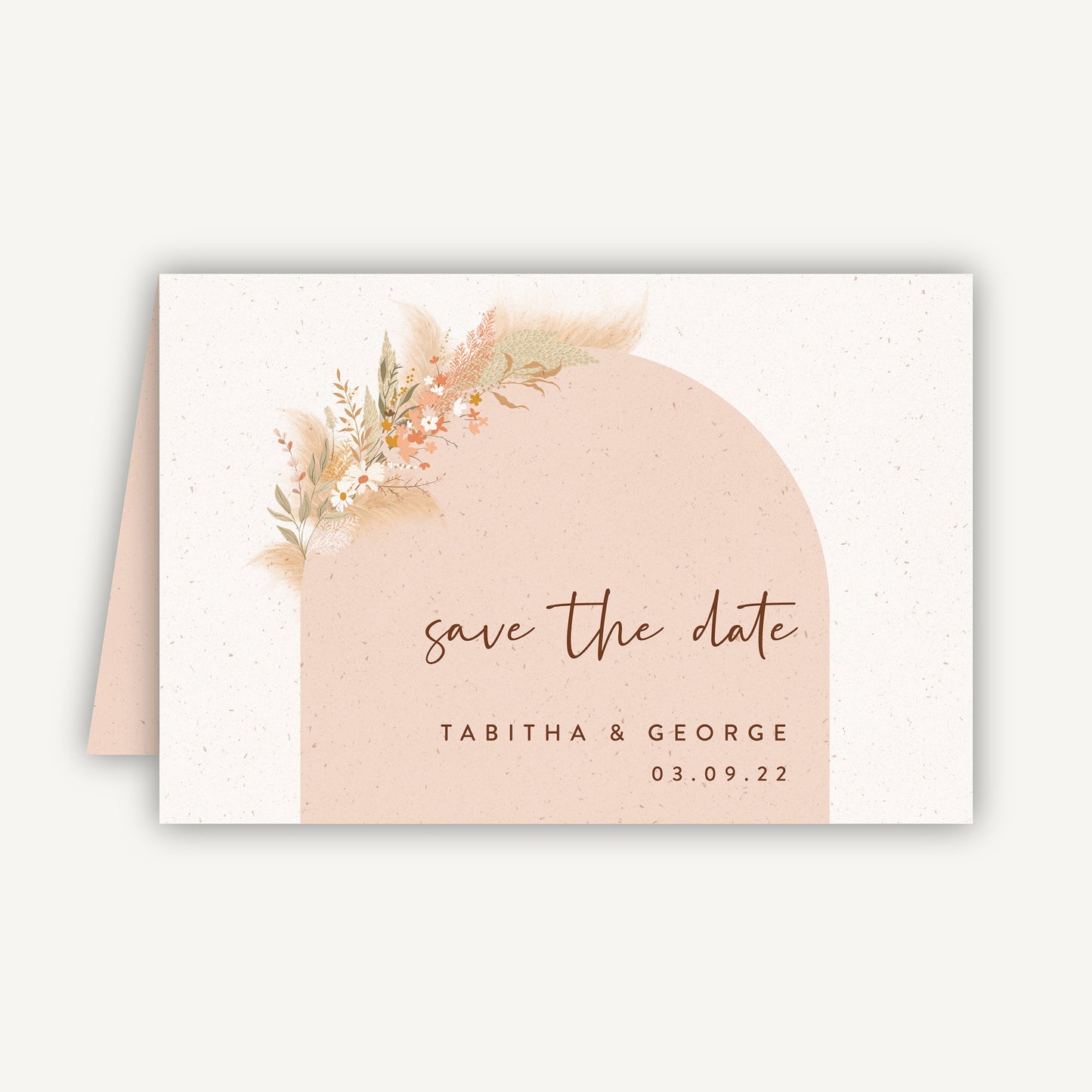 Modern Boho Folded Wedding Save the Date