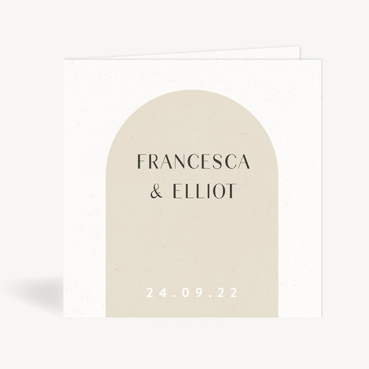 Minimalist Arch Folded Wedding Invitation