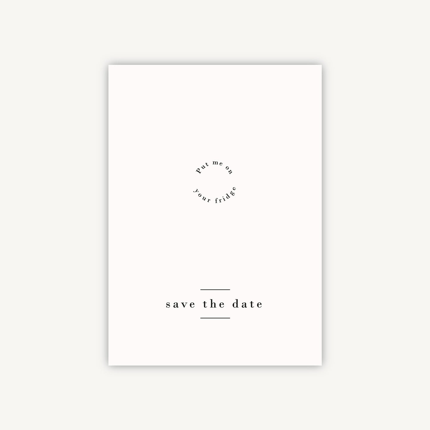 Simple Script Wooden Magnet Save the Date