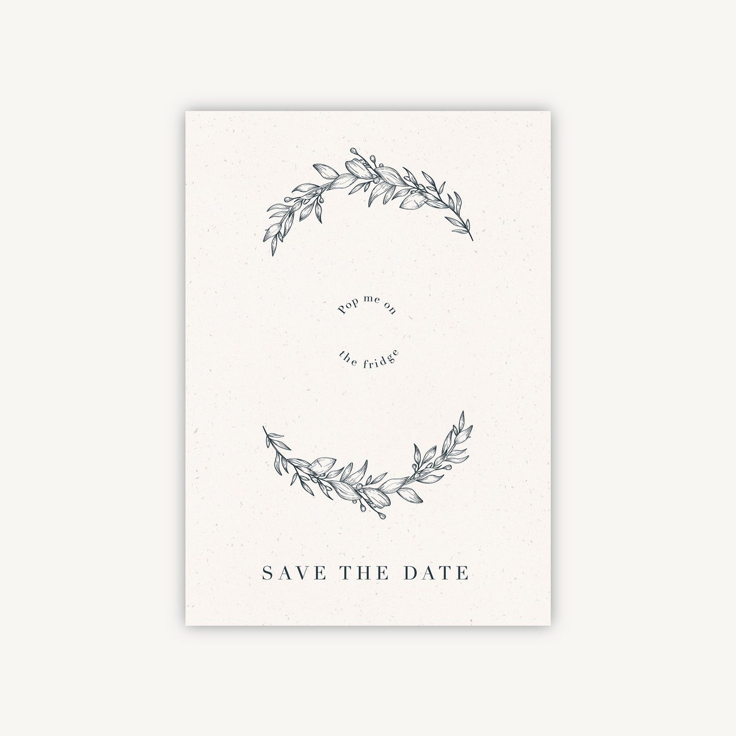 Foliage Monogram Wooden Magnet Save the Date