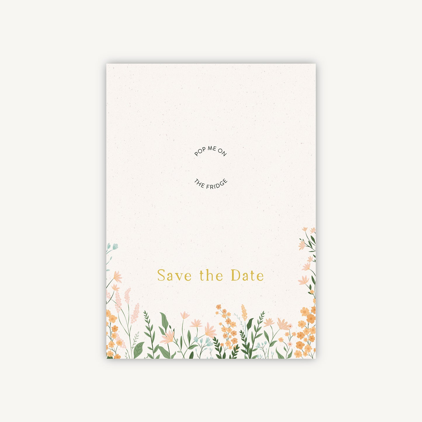 Summer Meadow Wooden Magnet Save the Date