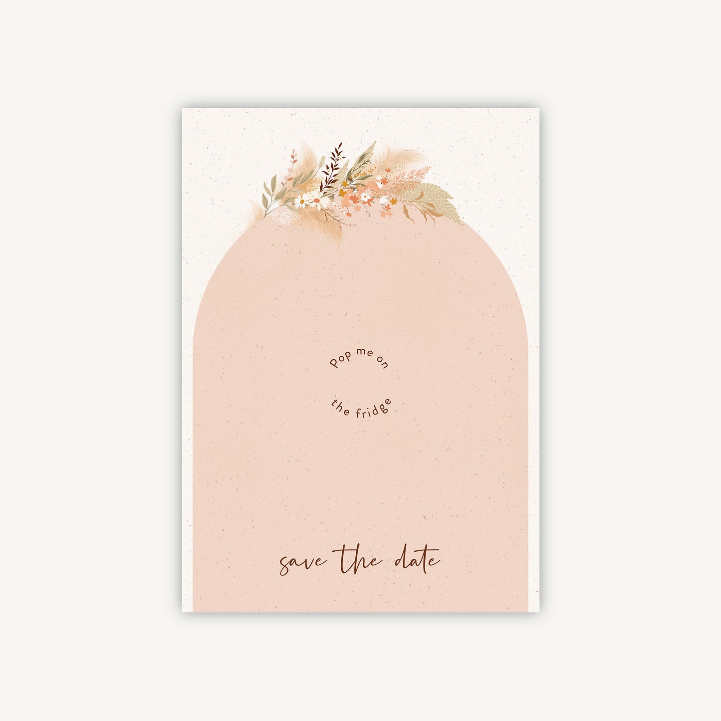 Modern Boho Wooden Magnet Save the Date