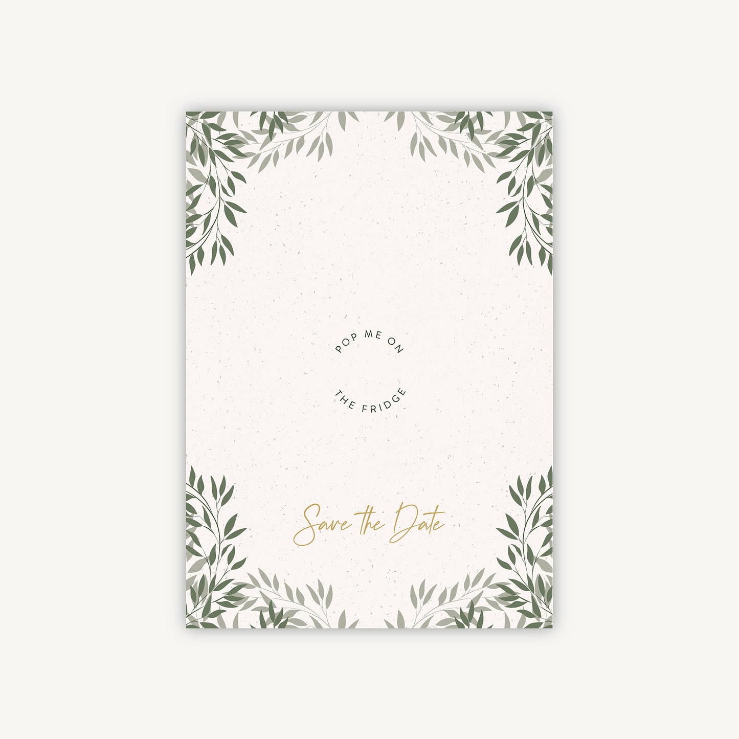 Botanical Rustic Wooden Magnet Save the Date