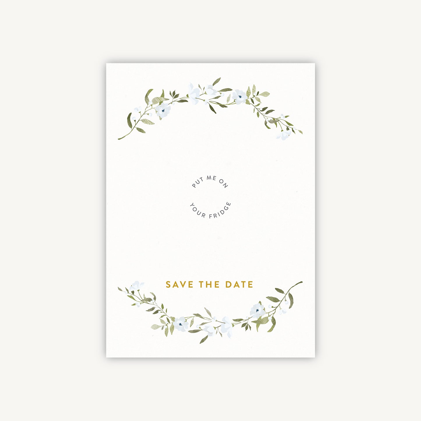 Spring Flowers Wooden Magnet Save the Date