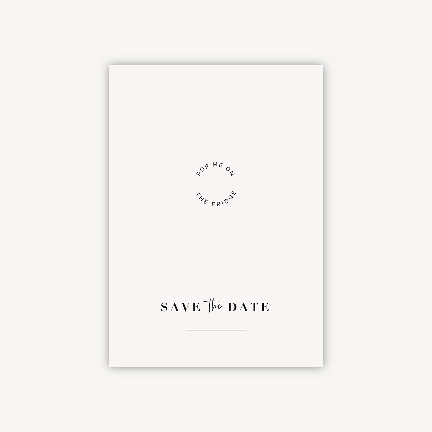 White Modern Script Wooden Magnet Save the Date