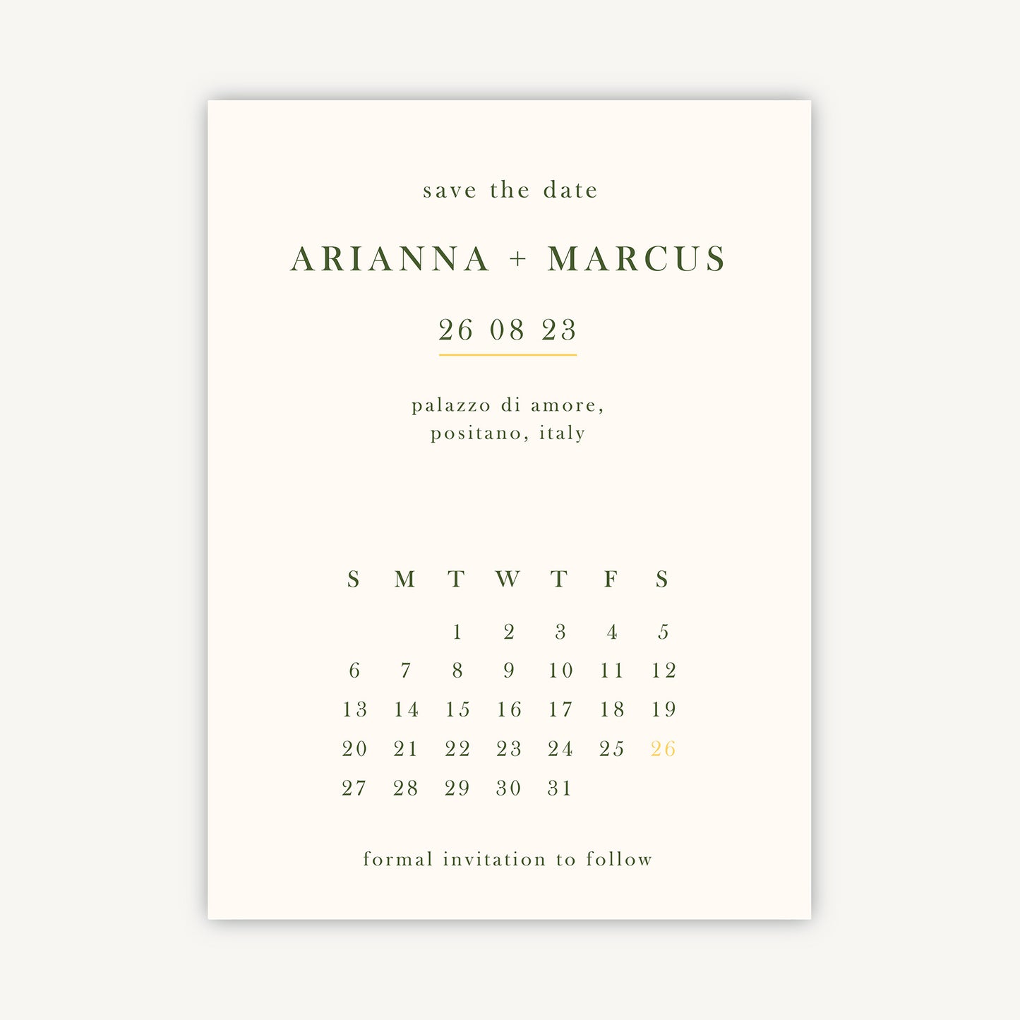 Amalfi Lemons Folded Wedding Save the Date