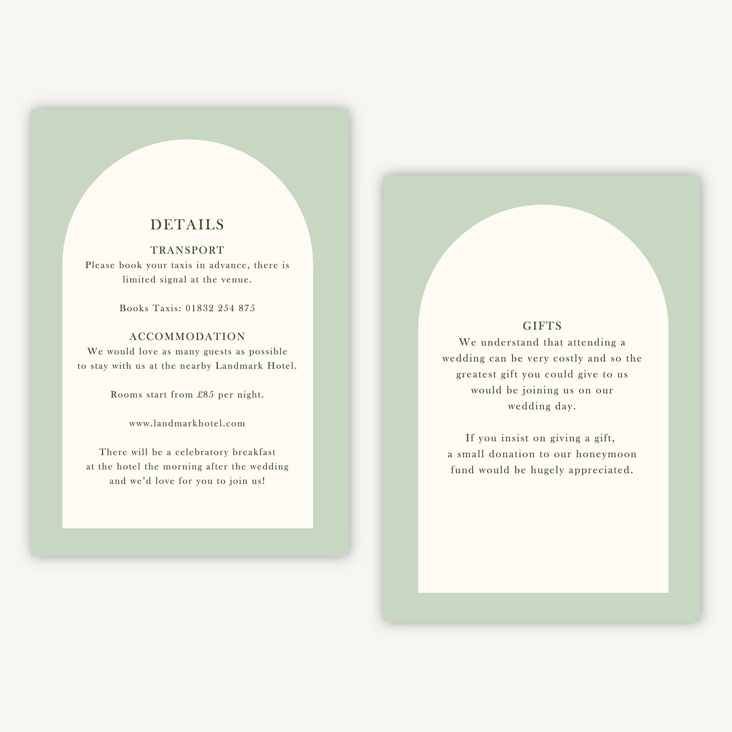 Amalfi Lemons Wedding Invitation Details Card