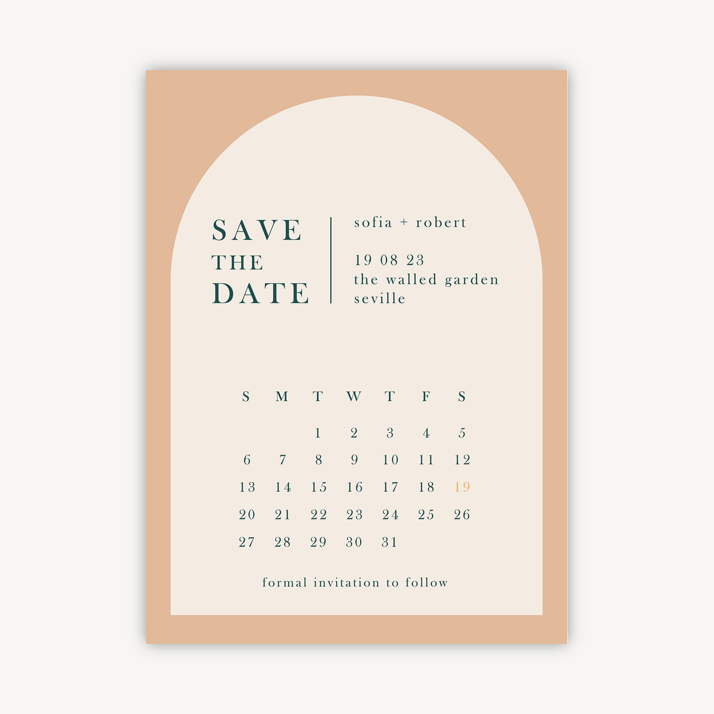 Mediterranean Oranges Folded Wedding Save the Date