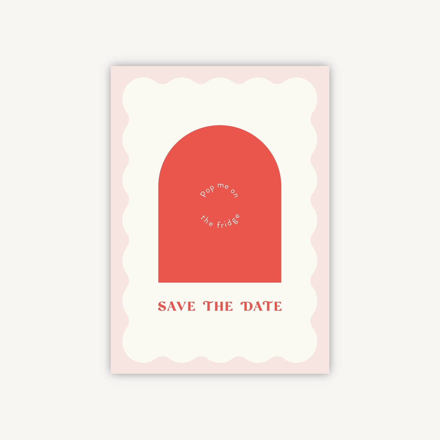 Retro Revival Wooden Magnet Save the Date