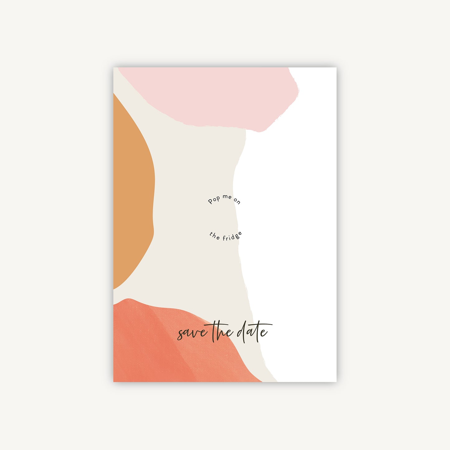 Painterly Colour Pop Wooden Magnet Save the Date