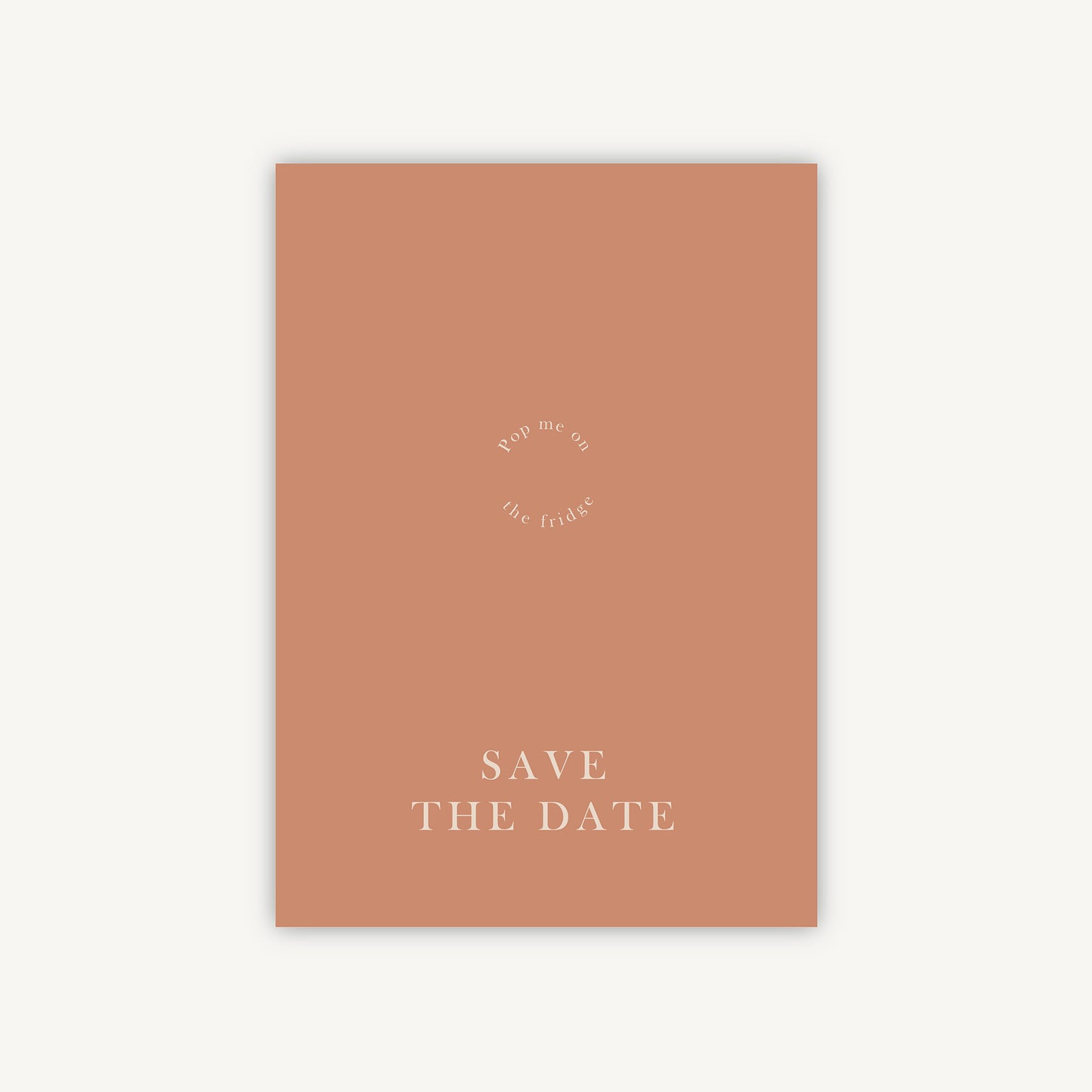 Caramel Autumn Colour Block Wooden Magnet Save the Date