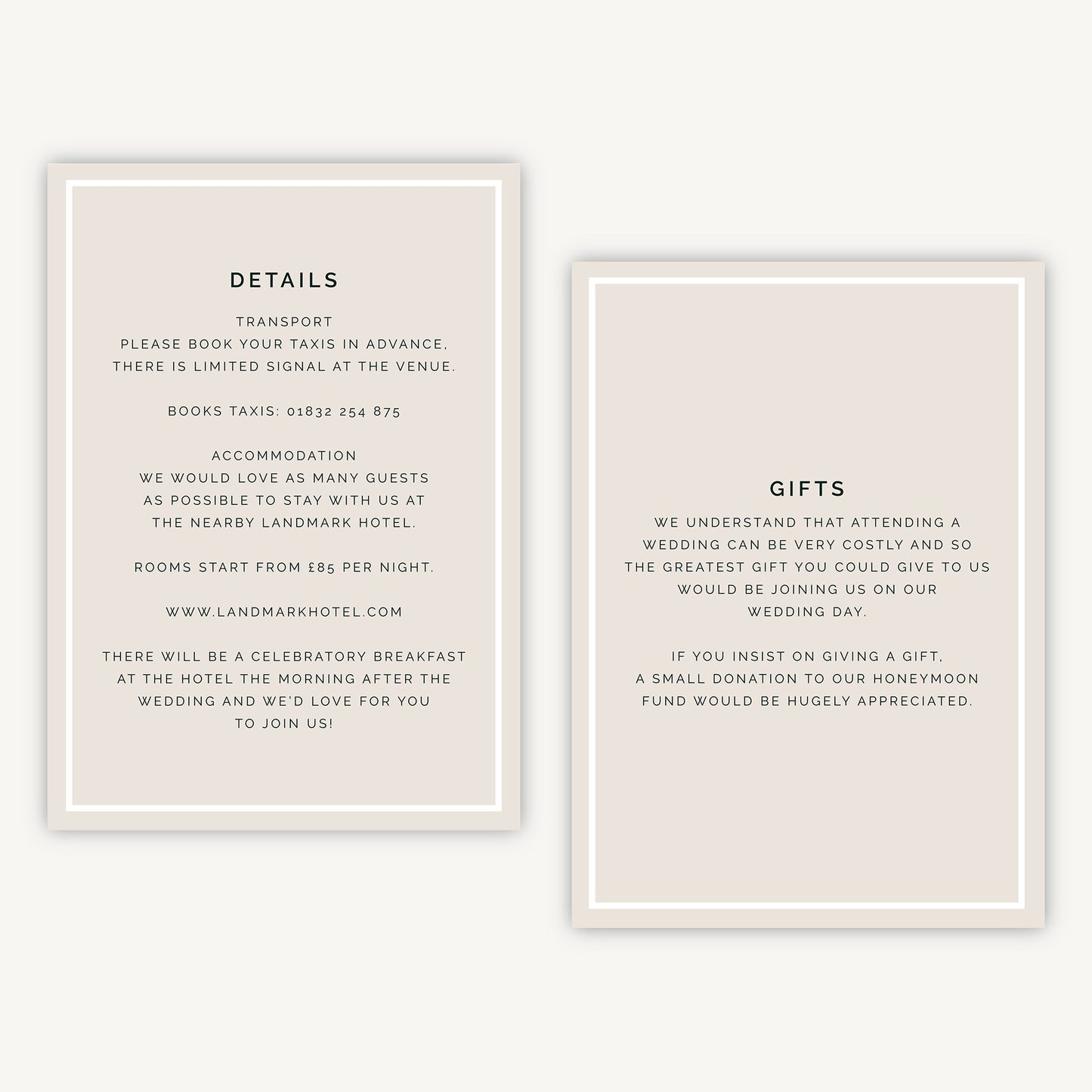 Bright Flowers Wedding Invitation Details Card